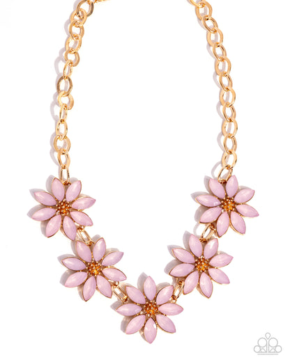 First Date Flowers - Pink - Paparazzi Necklace