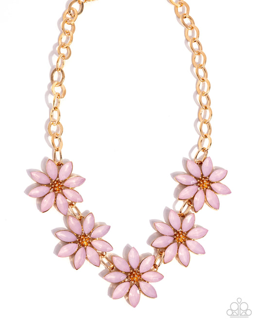First Date Flowers - Pink - Paparazzi Necklace