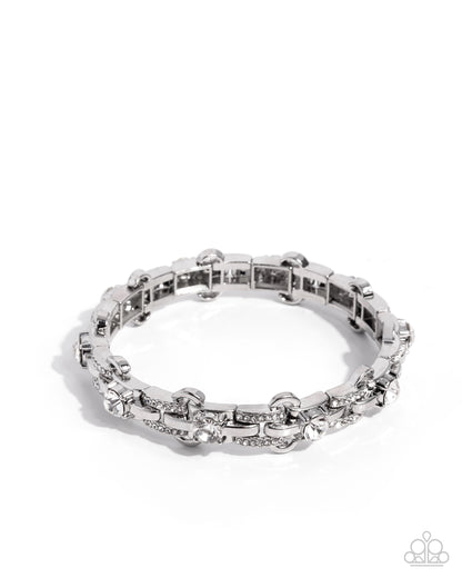 Consuming Confidence - White - Paparazzi Bracelet