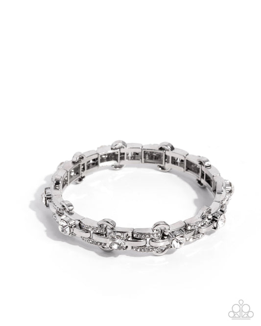 Consuming Confidence - White - Paparazzi Bracelet