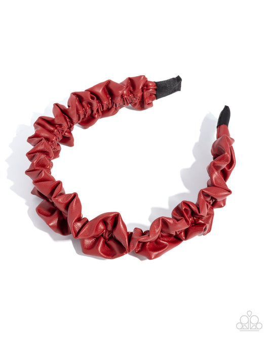 Ruffled Rebel - Red - Paparazzi Head Band