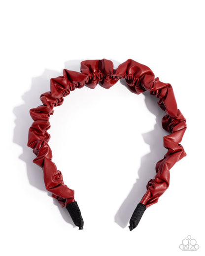 Ruffled Rebel - Red - Paparazzi Head Band