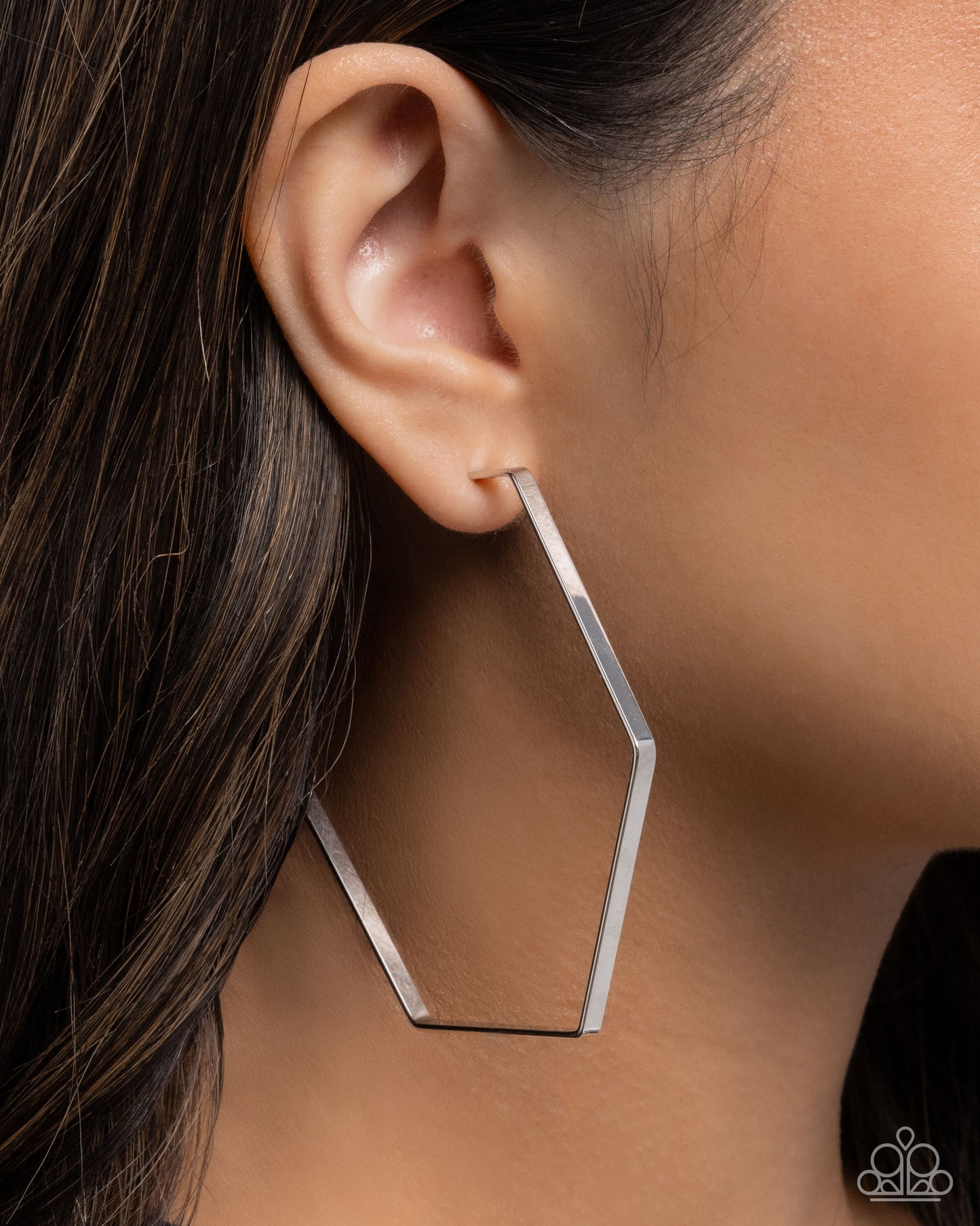 Handcrafted Hexagons - Silver - Paparazzi Earrings