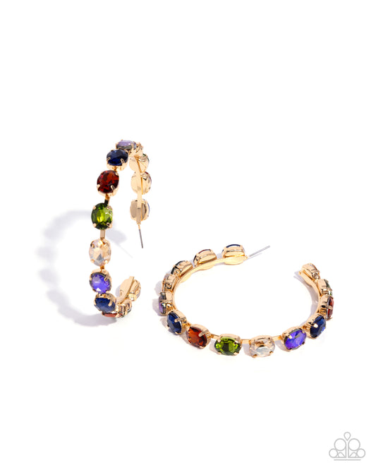 Grand Finale Glitz - Multi - Paparazzi Earrings