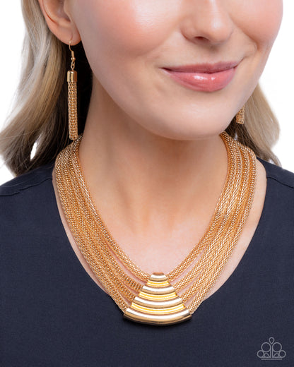 Get the MESH-age - Gold and A Hot MESH - Gold - Paparazzi Earrings