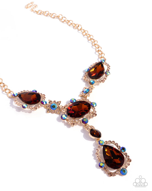 Fancy Formula - Brown - Paparazzi Necklace