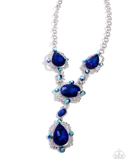 Fancy Formula - Blue - Paparazzi Necklace