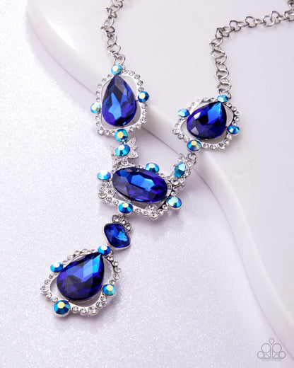 Fancy Formula - Blue - Paparazzi Necklace