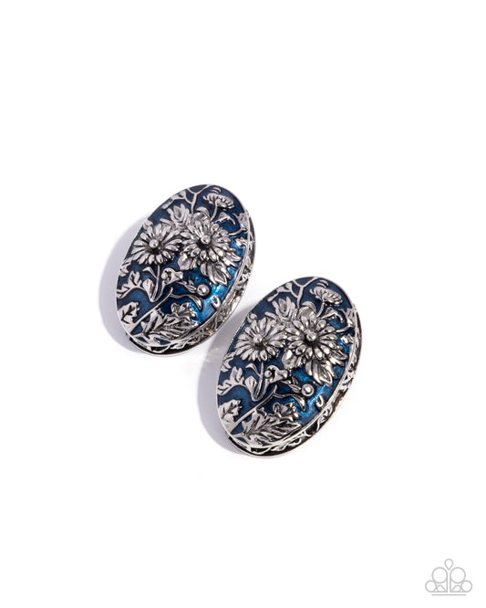 Portrait of Perfection - Blue - Paparazzi Earrings