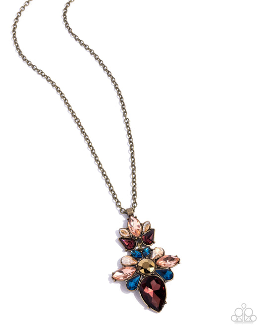 Elite Etiquette - Brass -Paparazzi Necklace