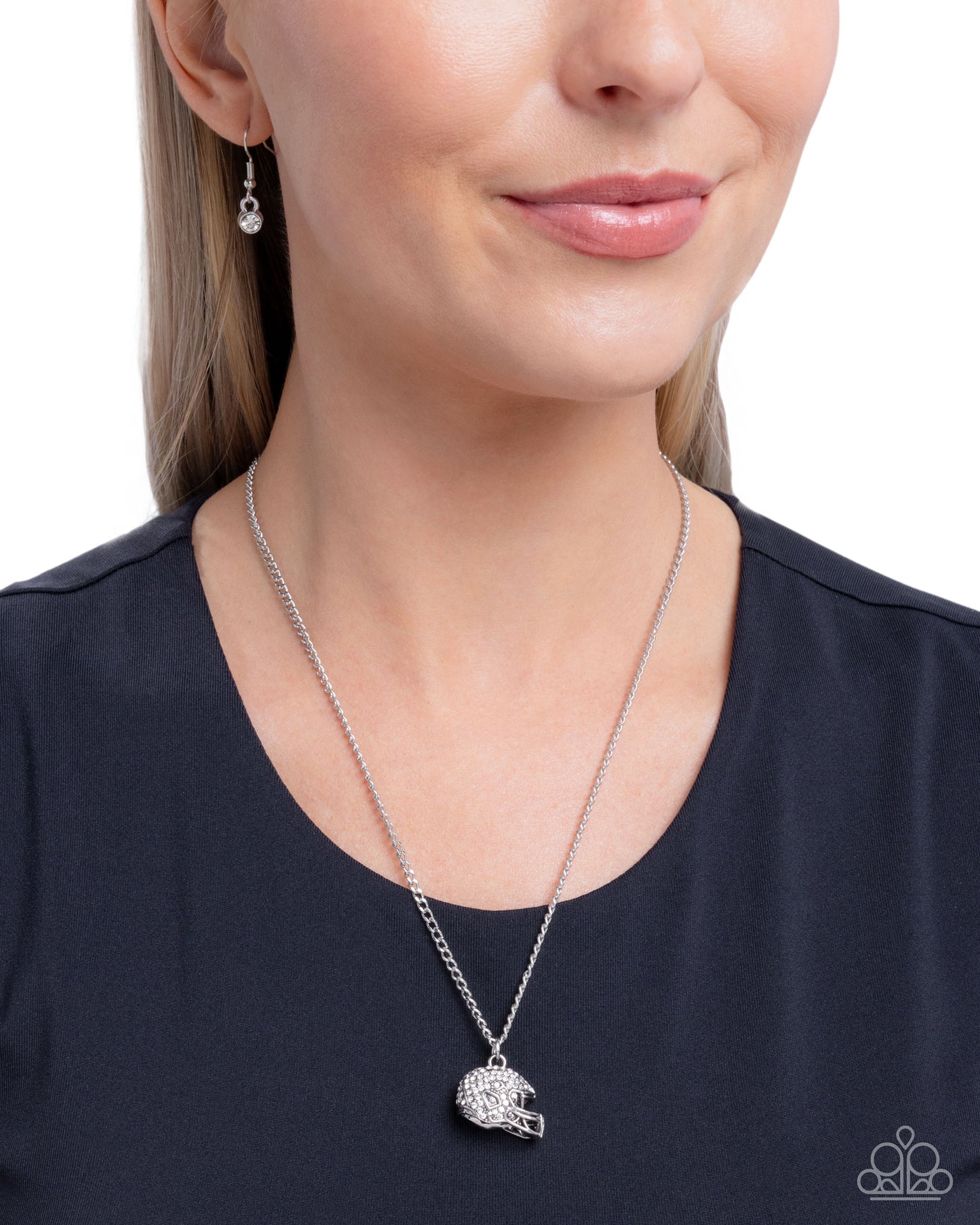 Quarterback Chic - White - Paparazzi Necklace