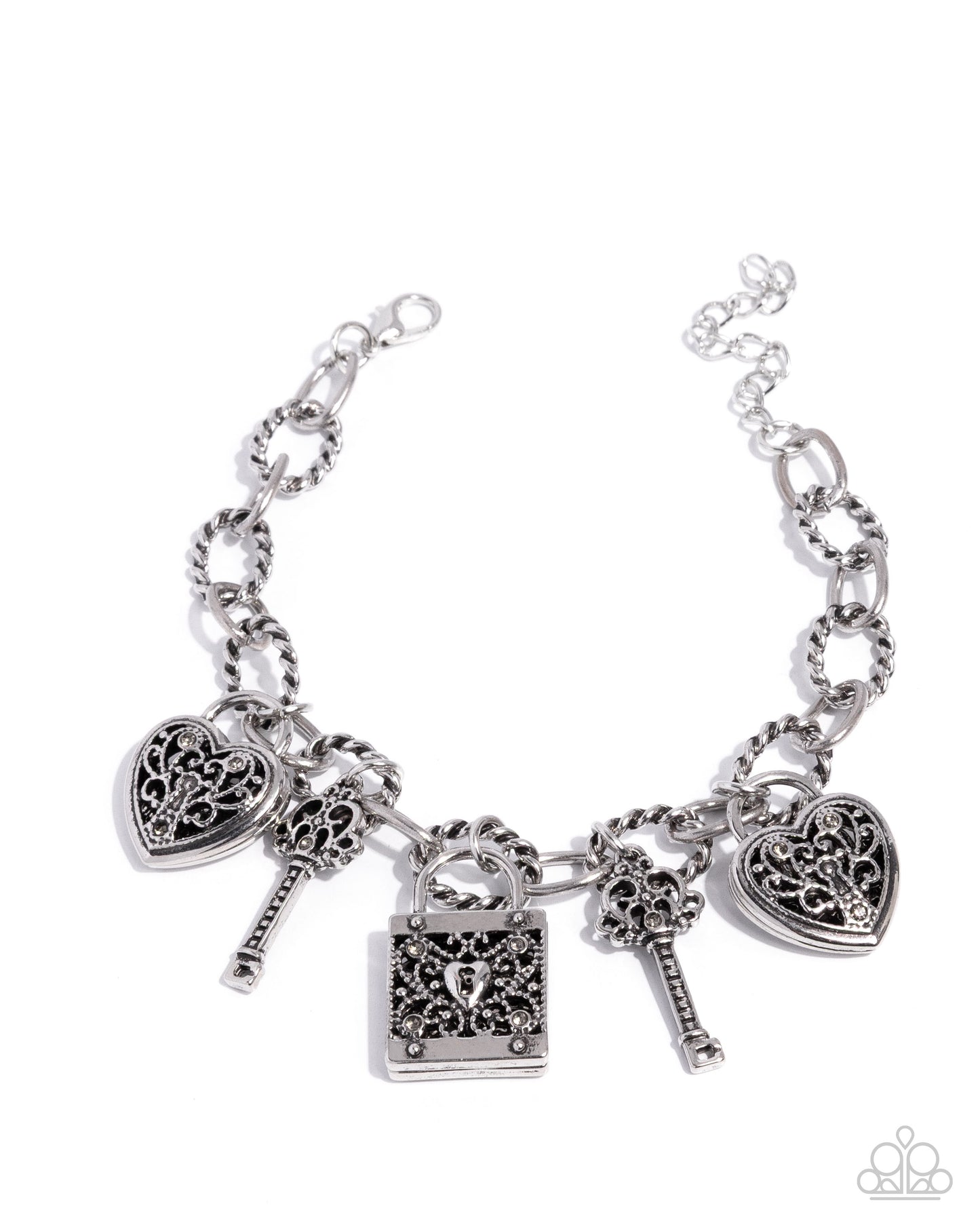 Flirty Filigree - Silver - Paparazzi Bracelet