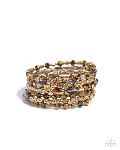 Timeless Tango - Gold - Paparazzi Bracelet