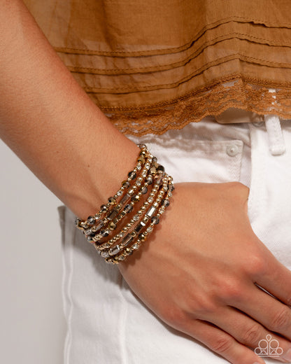 Timeless Tango - Gold - Paparazzi Bracelet