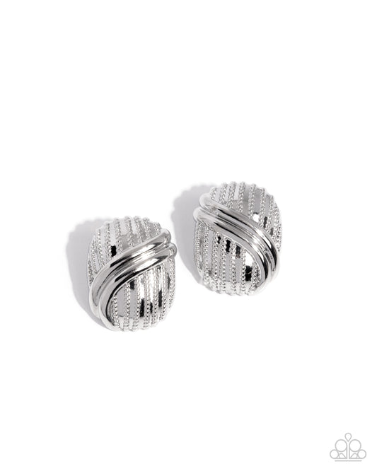 Official Overlay - Silver - Paparazzi Earrings