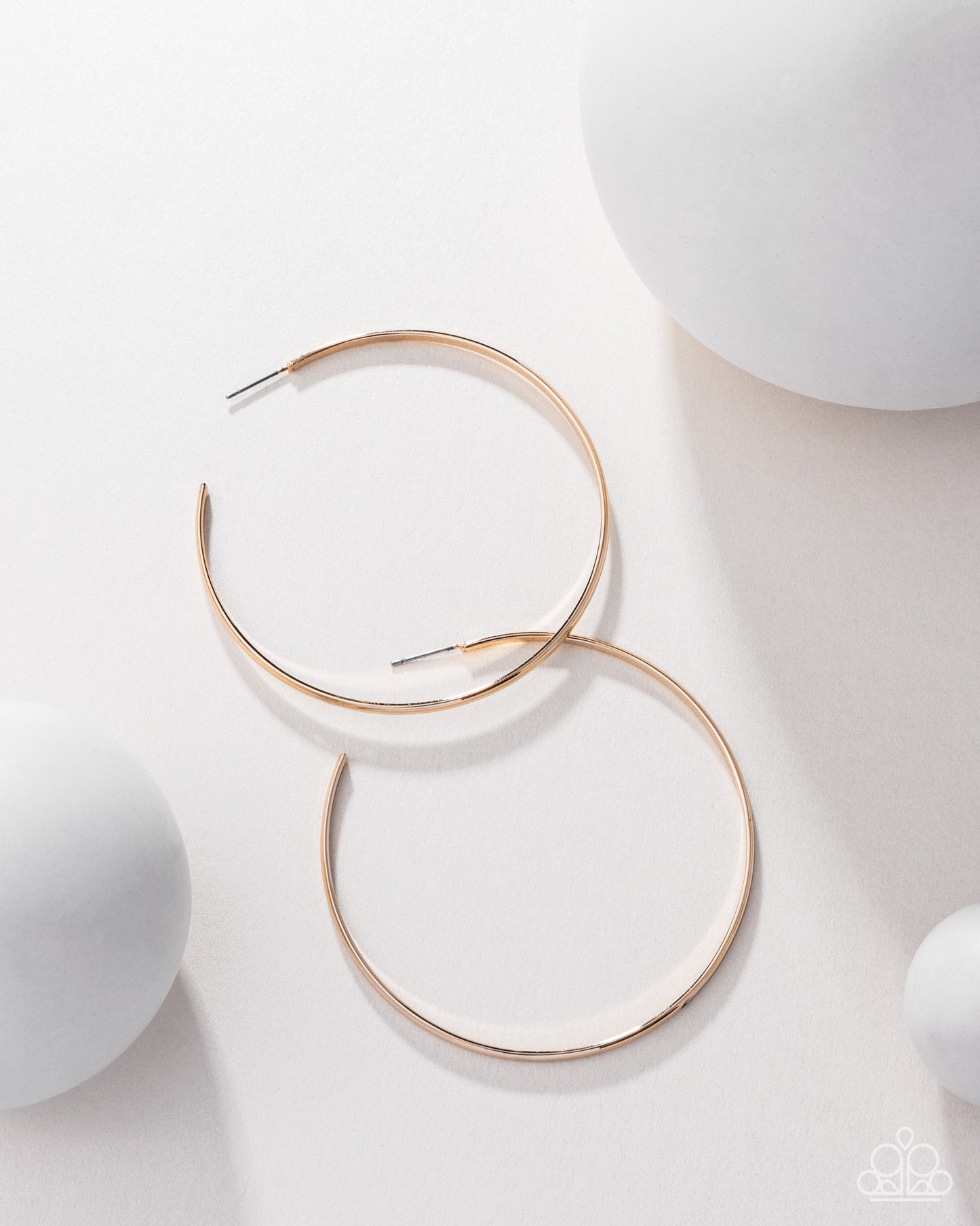 Basic Bombshell - Gold - Paparazzi Hoop Earrings