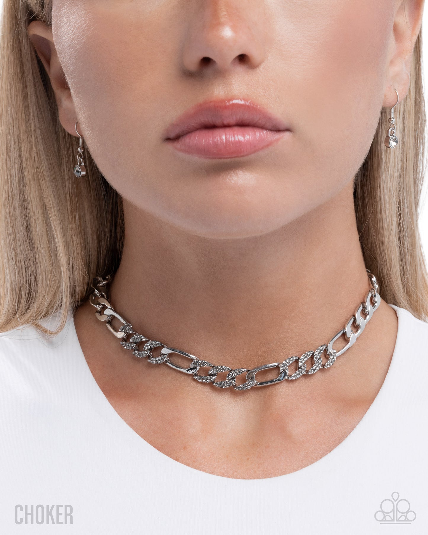 Daring Delight - Silver - Paparazzi Choker Necklace
