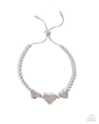 THRICE As Nice - Silver - Paparazzi Bracelet
