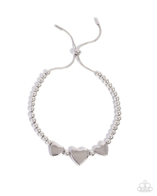 THRICE As Nice - Silver - Paparazzi Bracelet