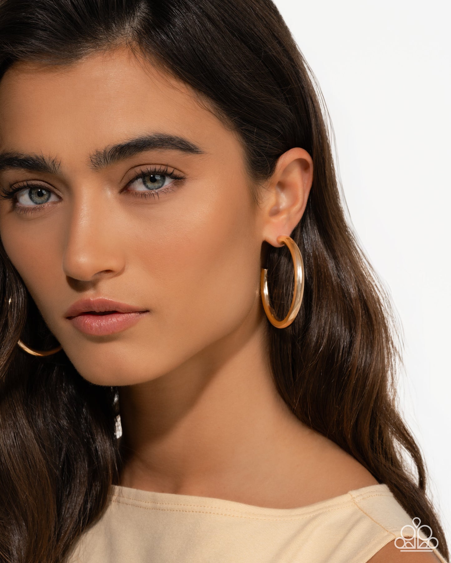 Sinuous Sheen - Gold - Paparazzi Hoop Earrings