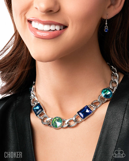 Groundbreaking Glitter - Green - Paparazzi Necklace
