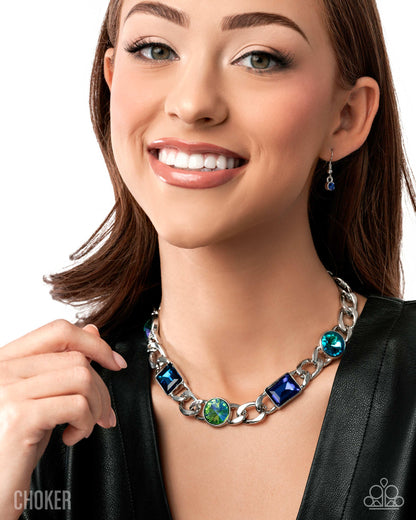 Groundbreaking Glitter - Green - Paparazzi Necklace