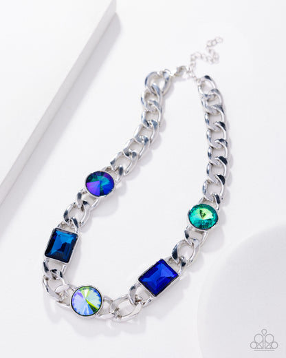 Groundbreaking Glitter - Green - Paparazzi Necklace