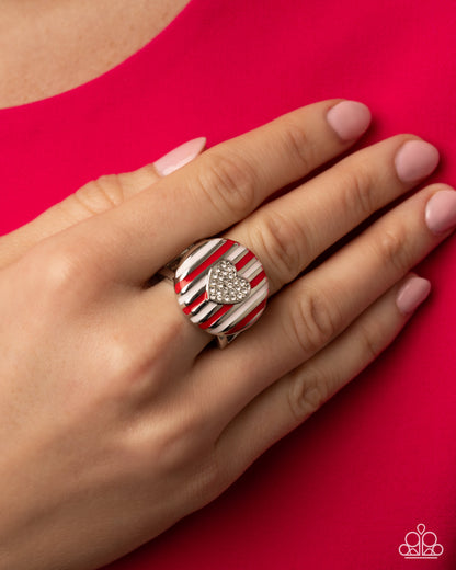 Striped Surprise - Multi - Paparazzi 2 Piece Earrings and Ring Set