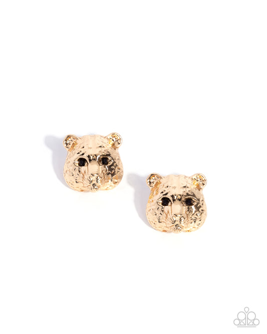 Luminescent Leopard - Gold - Paparazzi Earrings