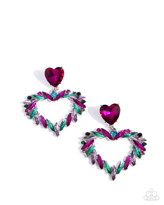 Memorable Marquise - Multi - Paparazzi Earrings