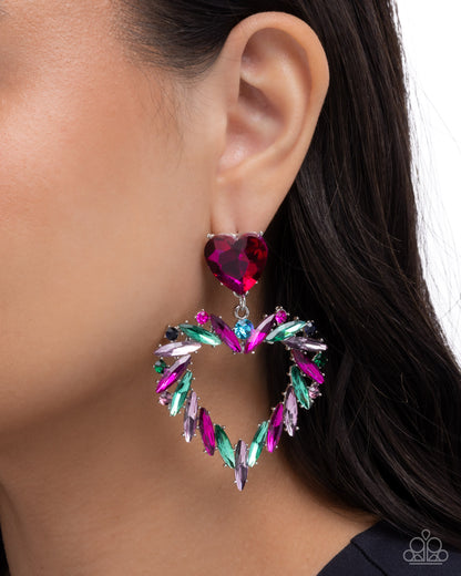 Memorable Marquise - Multi - Paparazzi Earrings