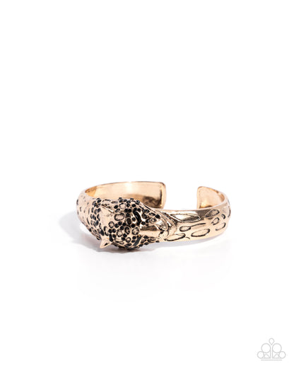 Cheetah Chapter - Gold - Paparazzi Cuff Bracelet