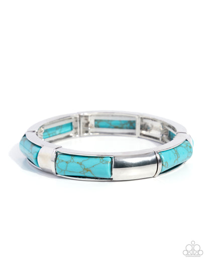 Memorable Marbling -  Blue - Paparazzi Bracelet