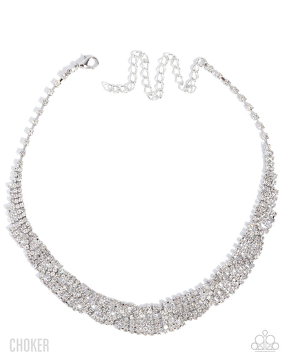 Scintillating Stardust - White - Paparazzi Necklace