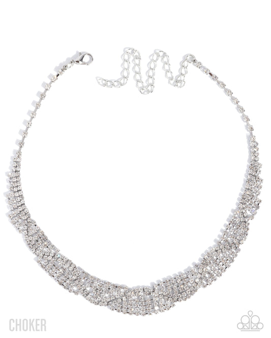 Scintillating Stardust - White - Paparazzi Necklace