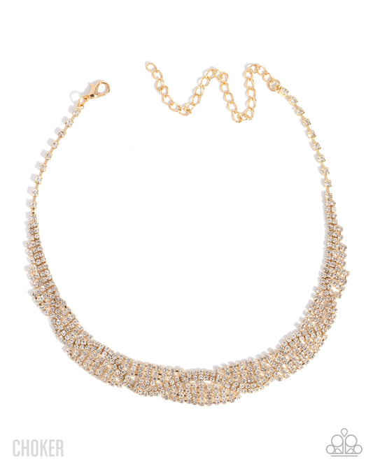 Scintillating Stardust - Gold - Paparazzi Necklace