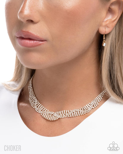 Scintillating Stardust - Gold - Paparazzi Necklace