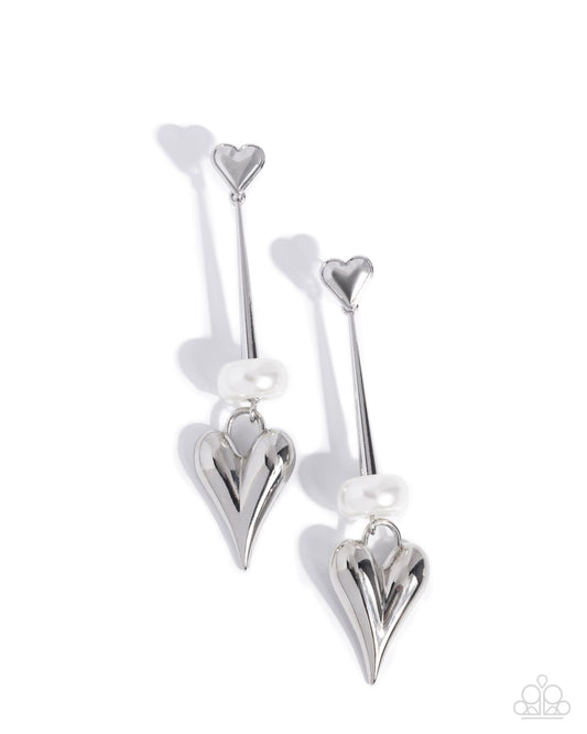 I Feel Loved - White - Paparazzi Earrings