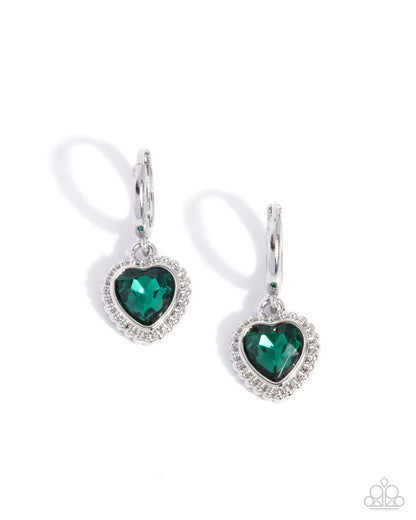 Vintage Victor - Green - Paparazzi Earrings