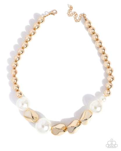 Night of Nights - Gold - Paparazzi Necklace