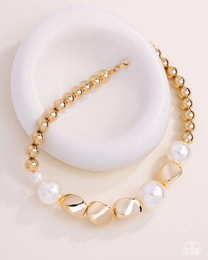 Night of Nights - Gold - Paparazzi Necklace
