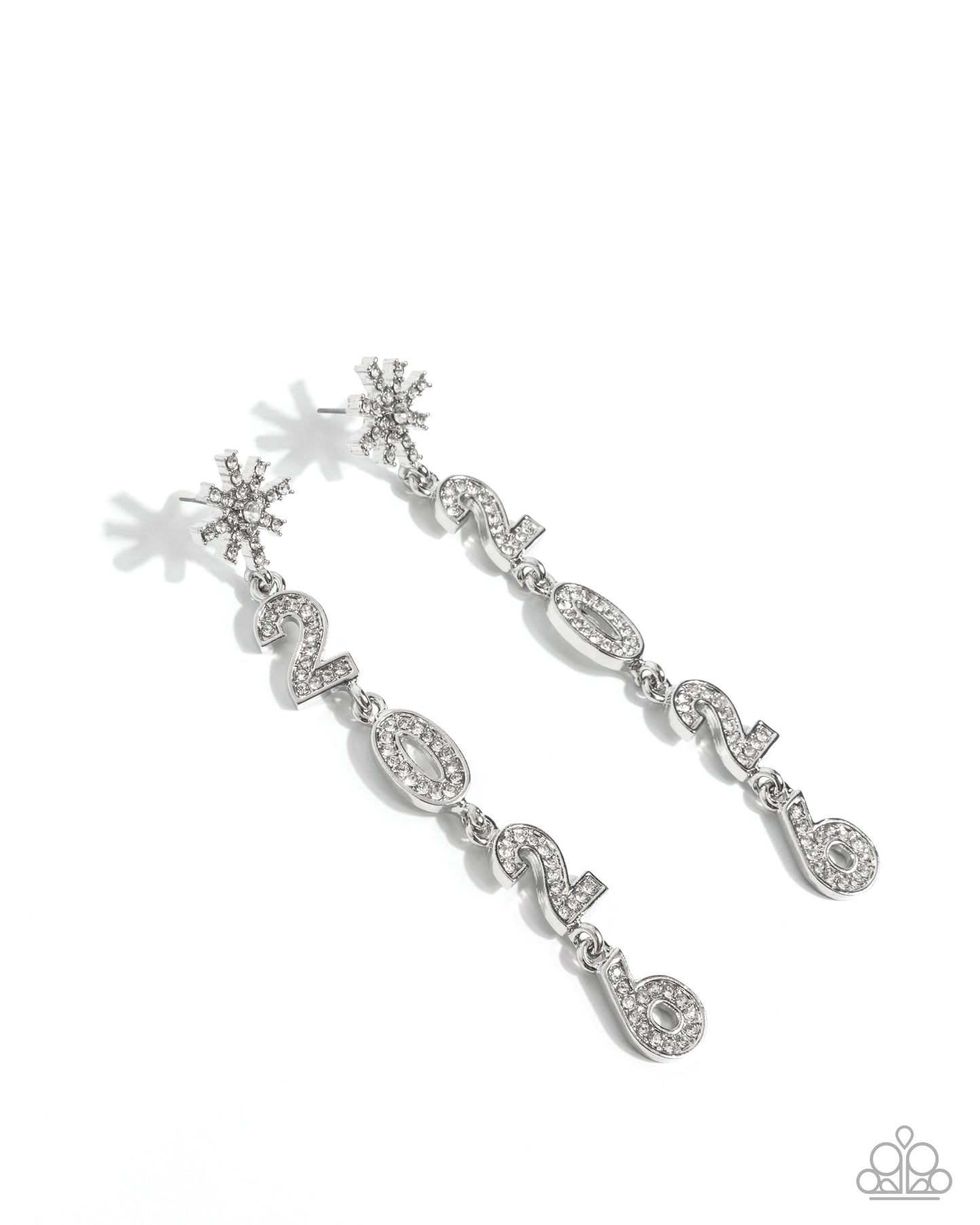 Ring In The Shimmer - White - Paparazzi Earrings