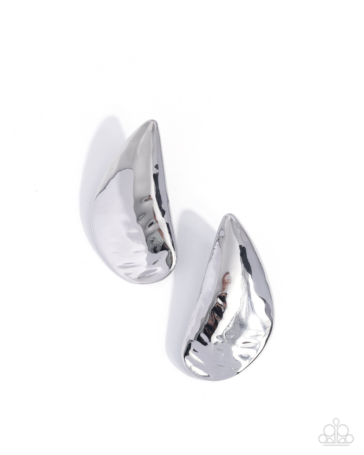 Own the Crowd - Silver - Paparazzi Post Earrings