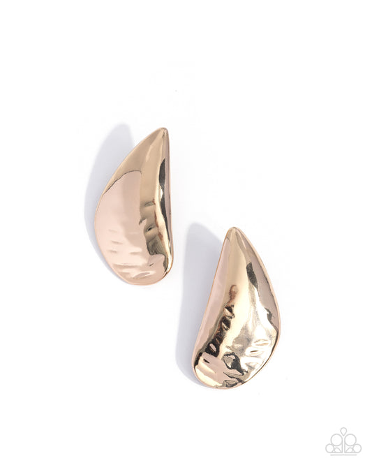 Own the Crowd - Gold - Paparazzi Earrings