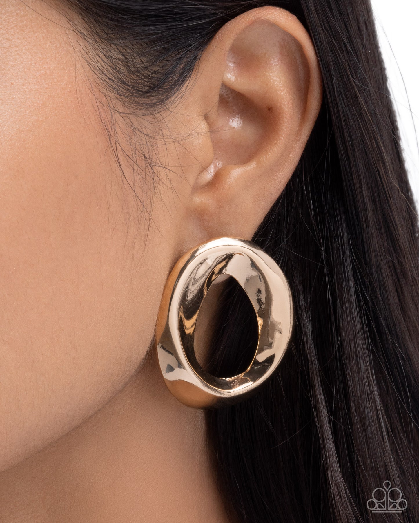 Adorable Announcement - Gold - Paparazzi Post Earrings