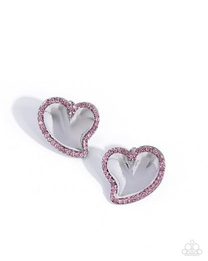 Loveable Luminescent - Pink - Paparazzi Clip On Earrings