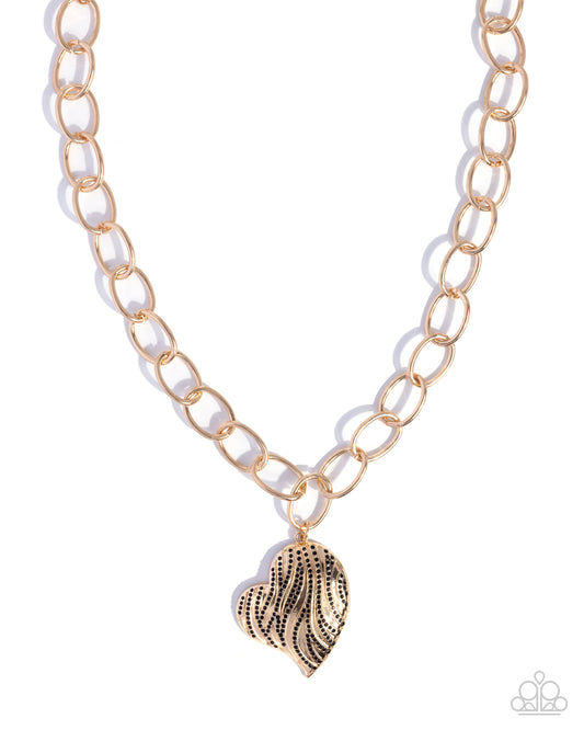 Sweet Stripes - Black - Paparazzi Necklace