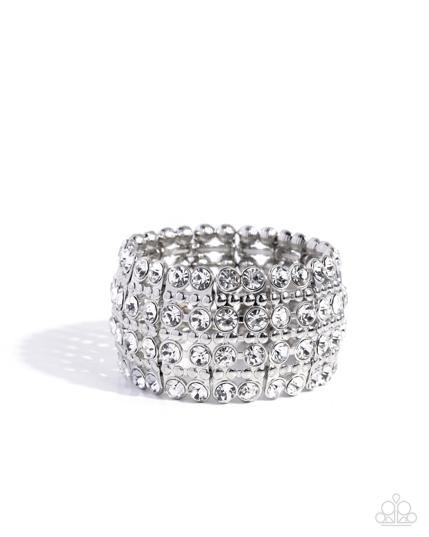 Exuberant Elegance - White - Paparazzi Bracelet
