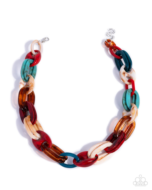 Perfected Color - Red - Paparazzi Necklace
