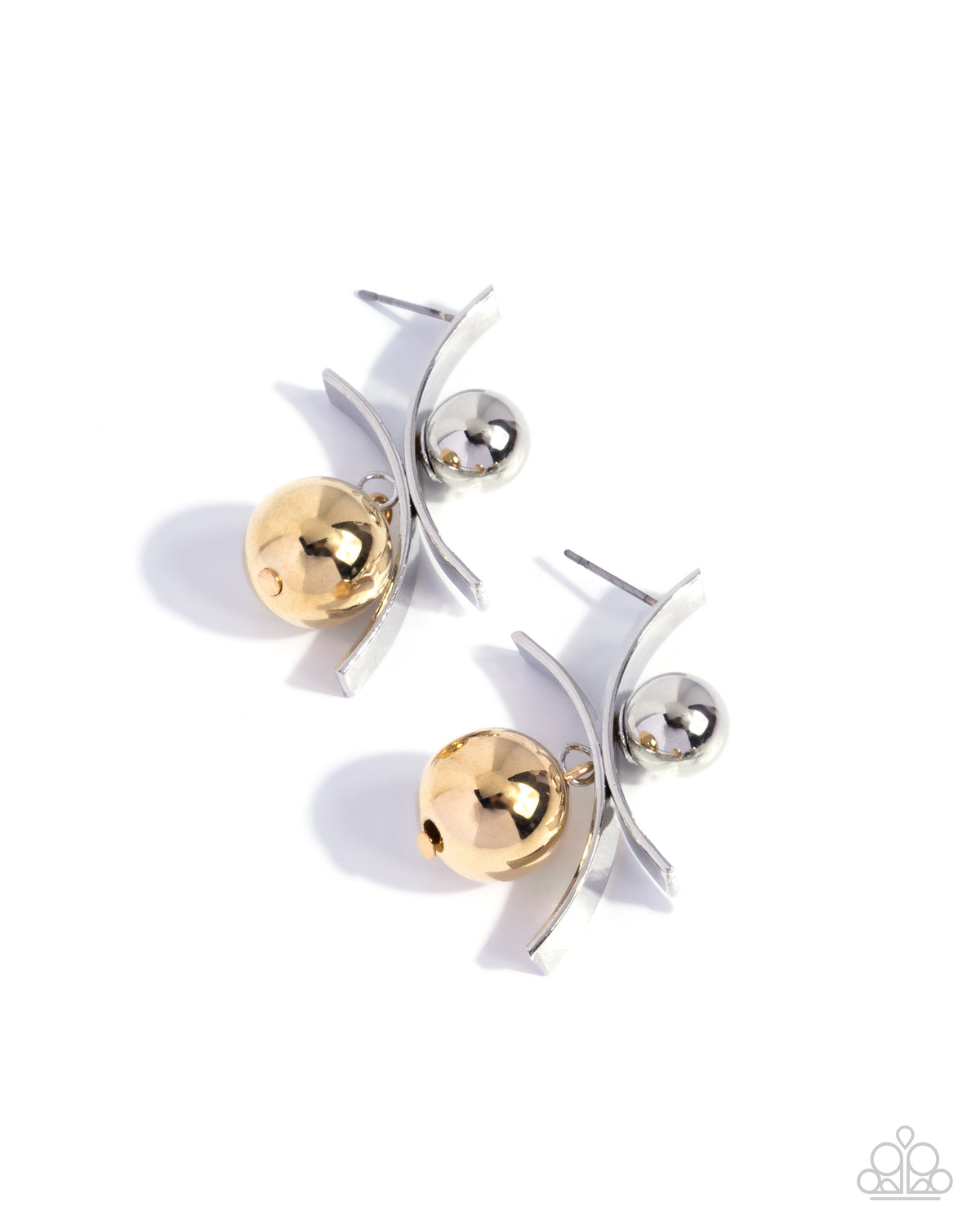 Dichromatic Decadence - Multi - Paparazzi Post Earrings